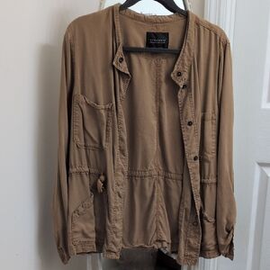 Sanctuary Tan Utility Jacket with Adjustable Waist